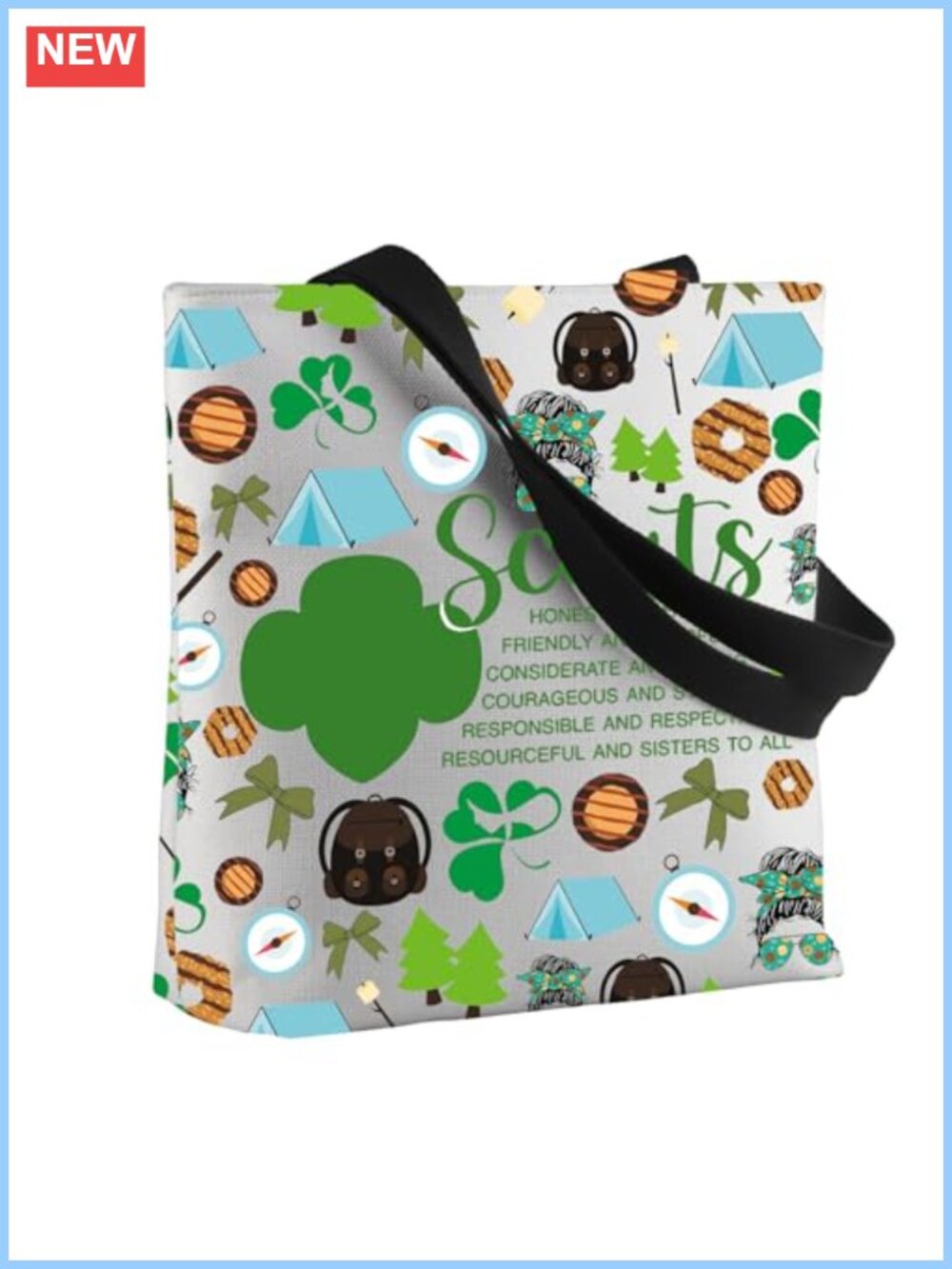 Canvas Tote Bag for Women Scout Troop Leader Gift Cookie Lover